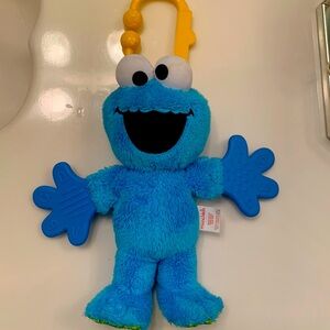 Sesame Street Blue Cookie Monster Plush Baby Teether